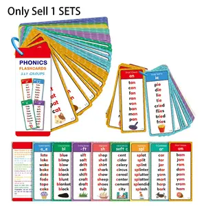 1 SETS Phonics Flash Cards Word Family Build Book, Phonics Word Cards, Read and Rhyme Flip Books, Sight Words Flash Cards Kindergarten Phonics Flip Books for Kids Classroom Home school Preschool Learning Activity
