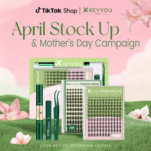 KEYYOU Fairy Chispa Lash Clusters Invisible Band DIY Lashes - Individual Clusters or Full Kit to Customize! -Wet Look Waterproof Eyelash Extension Wispy Manga Kawaii Doll Lashes Feline lash look Medusa Lash handmade lash April Stock Up & Mother's Day