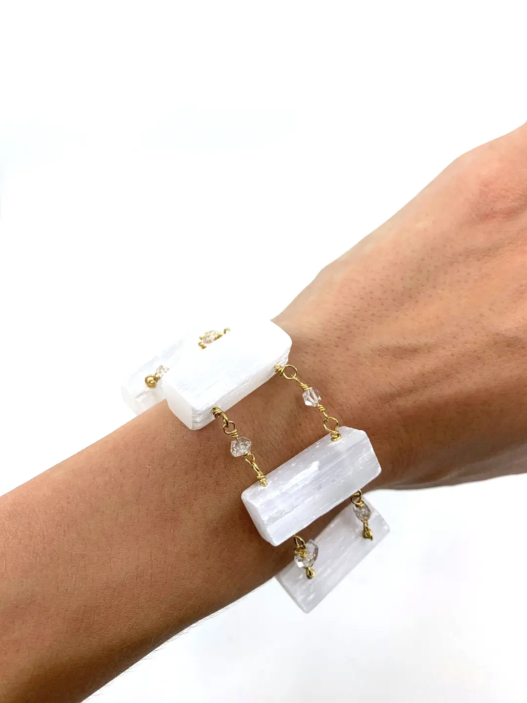 Selenite Ladder Bracelet