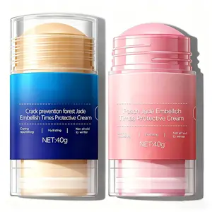 60% Urea Foot Care Stick, Foot Cream Moisturizer for Dry Cracked Feet, Knees, Elbows, Hands,Moisturizes and Hydrates the Dry Skin,Callus Remover & Skin Softener Cracked Heels & Thickened Skin (Pink+Blue)