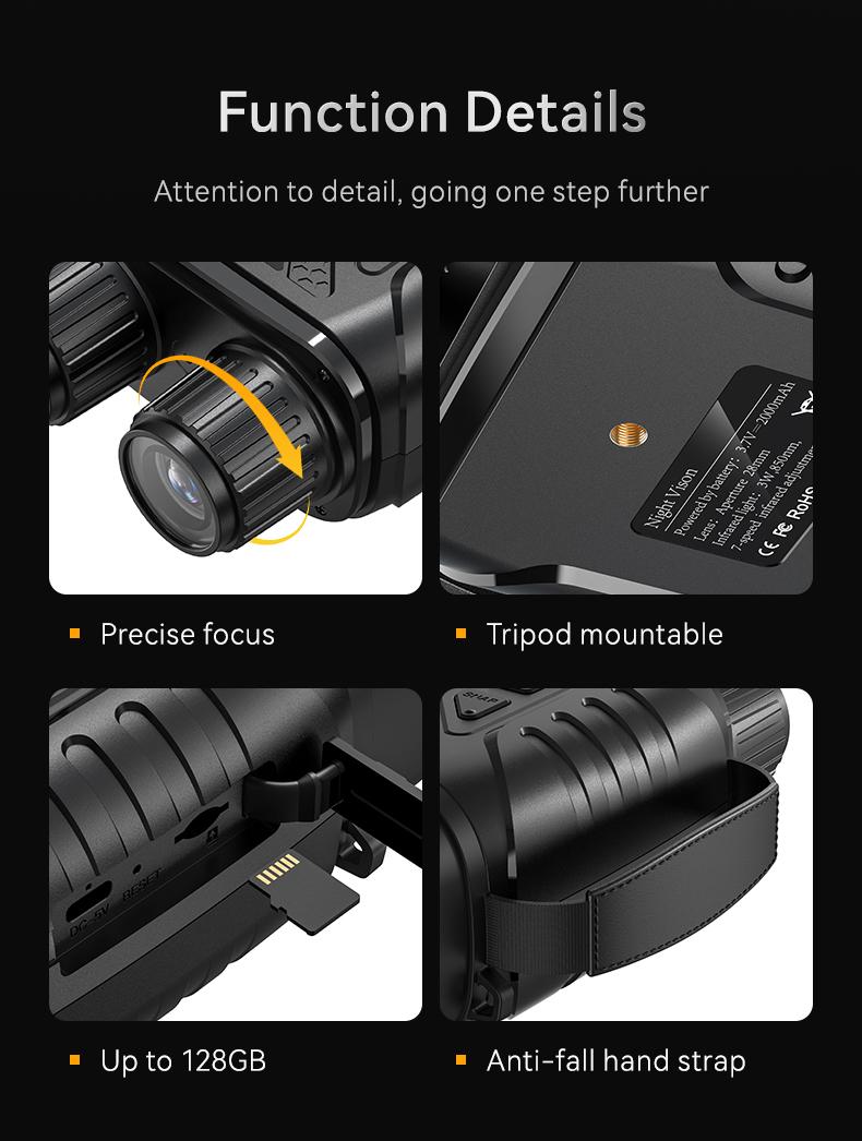 HD Digital Night Vision Binoculars, 1080P Night Vision Goggles with 800m Viewing Range, 2.8" Screen Photo Video Recording, Infrared Night Vision Device for Hunting, Camping, Surveillance, Wildlife Observation