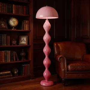 Slim Pink Standing Lamp, Space-Saving Floor Light with Warm Soft Lighting for Home Decor