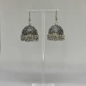 Classic Jhumkis - Oxidized Collection