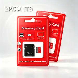 2 Pack SD Memory Card for Car Audio, 1TB MicroSDXC Card for Dash Cams, Micro TF SD Cards for Security Cameras, Micro SD Card for Mobile Phones, SD Card with Adapter for PC & Durable Data Storage