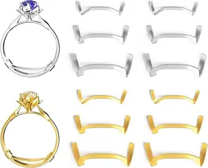 Filled Metal Ring Guard Set Loose Rings 12 Pack 3 Sizes Different Band Widths Invisible Ring Adjuster Tightener Spacer Fitter