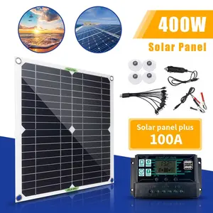 40W Solar Panel Kit – 100A Controller Included, Monocrystalline/Polycrystalline High Efficiency for RV Camping Home Off-Grid System