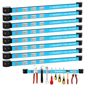 Strong Magnetic Tool Bar, Metal Tool Organizer for Wall (8-Pack) - Garage & Workshop Storage Solution