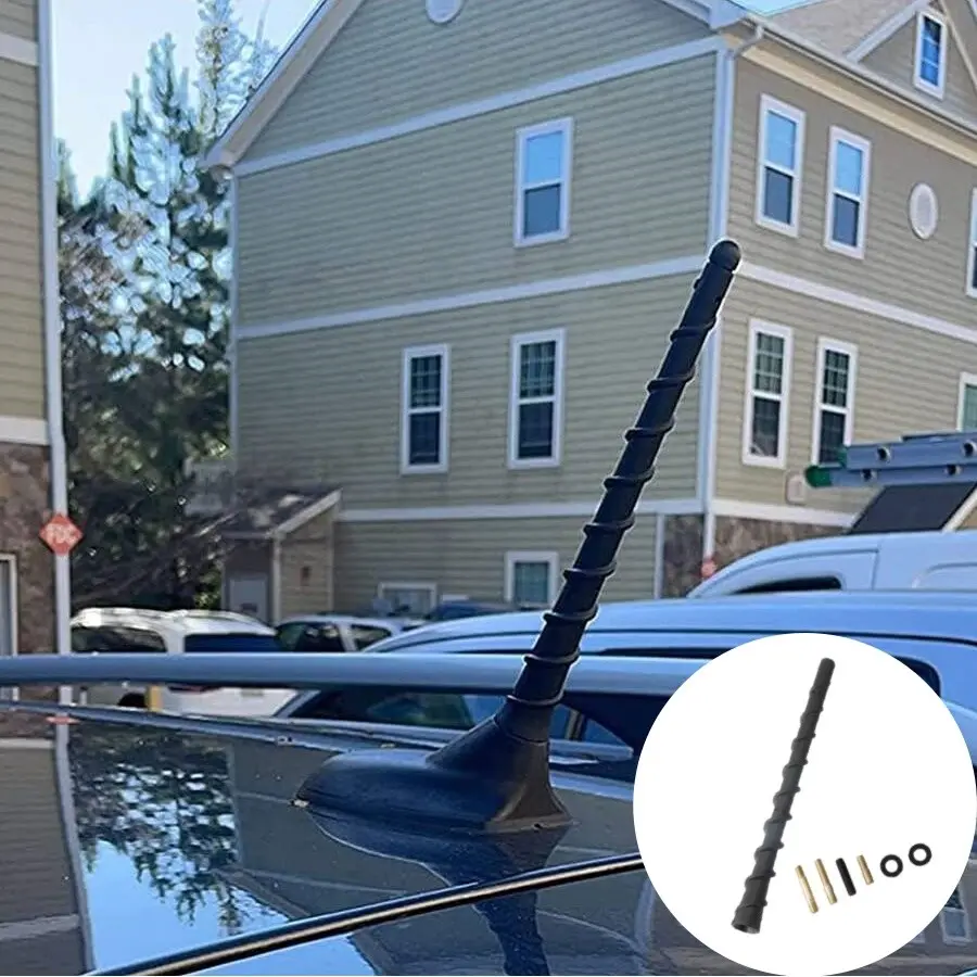 Universal Car Roof Antenna, Noise-Resistant Flexible Mast Radio Antenna, Fm/am Stereo Auto Roof Mudguard Radio Signal Amplifier Replacement Antenna