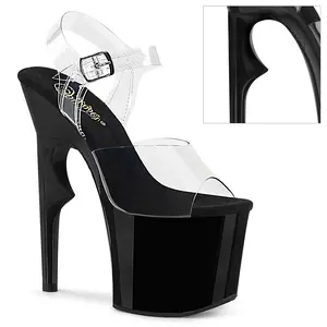 Pleaser Lovethorn-708 Womens Sandals in Clear/Black