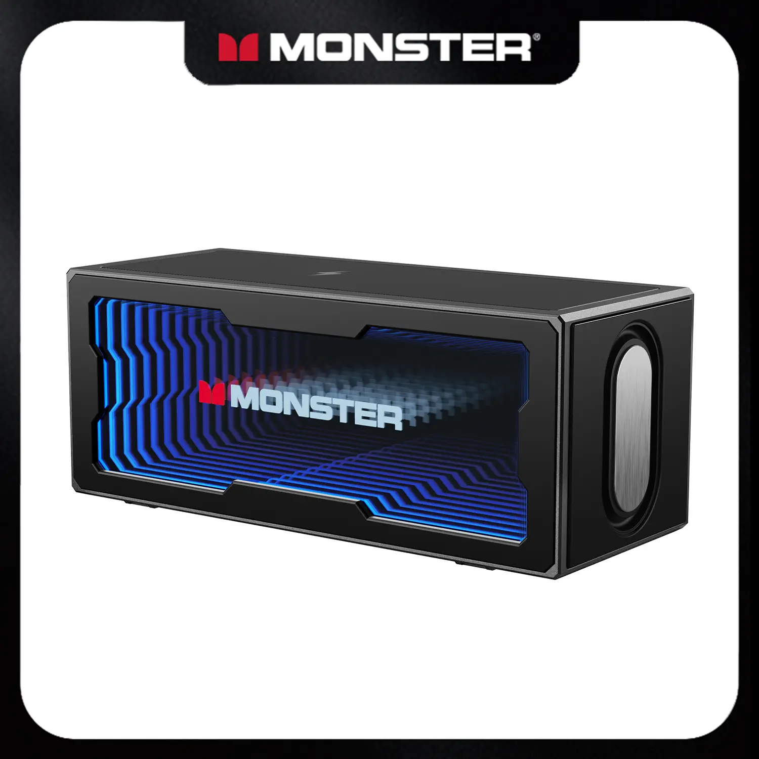 Monster S280 Portable Bluetooth Speaker with 40W Stereo Sound, Bluetooth 6.0, 3D LED Light Show, Wireless Charging Station, Hands-Free Calling, USB/AUX/TF Card Support, Speaker for Home, Office & Party & Gaming Room, Gift - SummerWins - DealsForYouDays