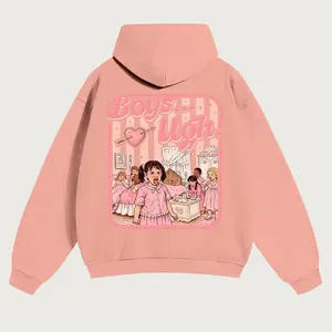 Men's Oversized 90s Movie Quote "Boys...Ugh!" Funny Valentine Hoodie - Stylish, Well-Fit Tops Essential Streetwear with Graphic Design, T-Shirt-Inspired Sweatshirt