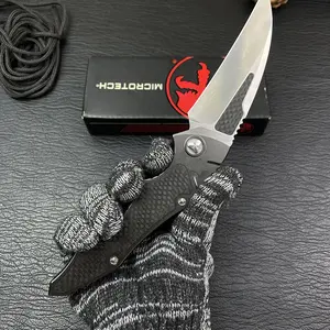 8.9" Premium Folding Knife with Ceramic Bearing, M390 Powder Steel Blade & Titanium-Coated Carbon Fiber Handle, 61HRC for Smooth EDC, Camping, Fishing & Precision Tasks, High-End Gift for Collectors & Enthusiasts