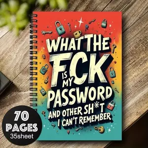 Password Tracker Book with Alphabetical Tabs, Funny "Fuck! I Forgot My Password Again" Password Organizer Logbook, Internet Website Login & Password Keeper Notebook for Home & Office