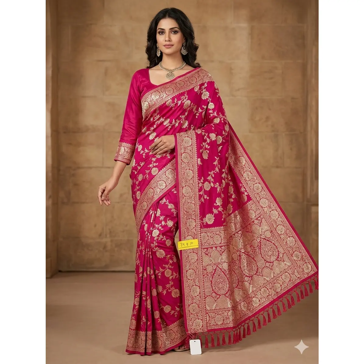 Royal Banarasi Silk Saree with Rich Zari Weaving | Elegant Festive Collection