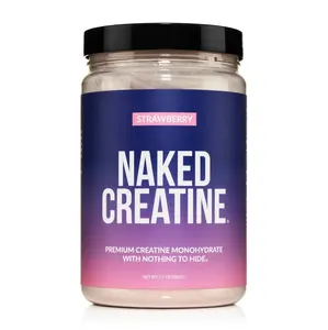 Naked Creatine - Strawberry Flavor - Premium Creatine Monohydrate Powder - 500g - Only 5 Ingredient - Shown to promote strength, muscle mass, and improve exercise performance - 5g creatine per serving