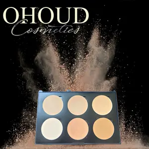 Compact Powder Palette by OHOUD COSMETICS - 6 High Pigment Shades for Flawless Finish, Contouring, Setting Makeup - Velvety-Smooth, Long-Lasting Formula for All Skin Tones - Versatile Makeup Kit