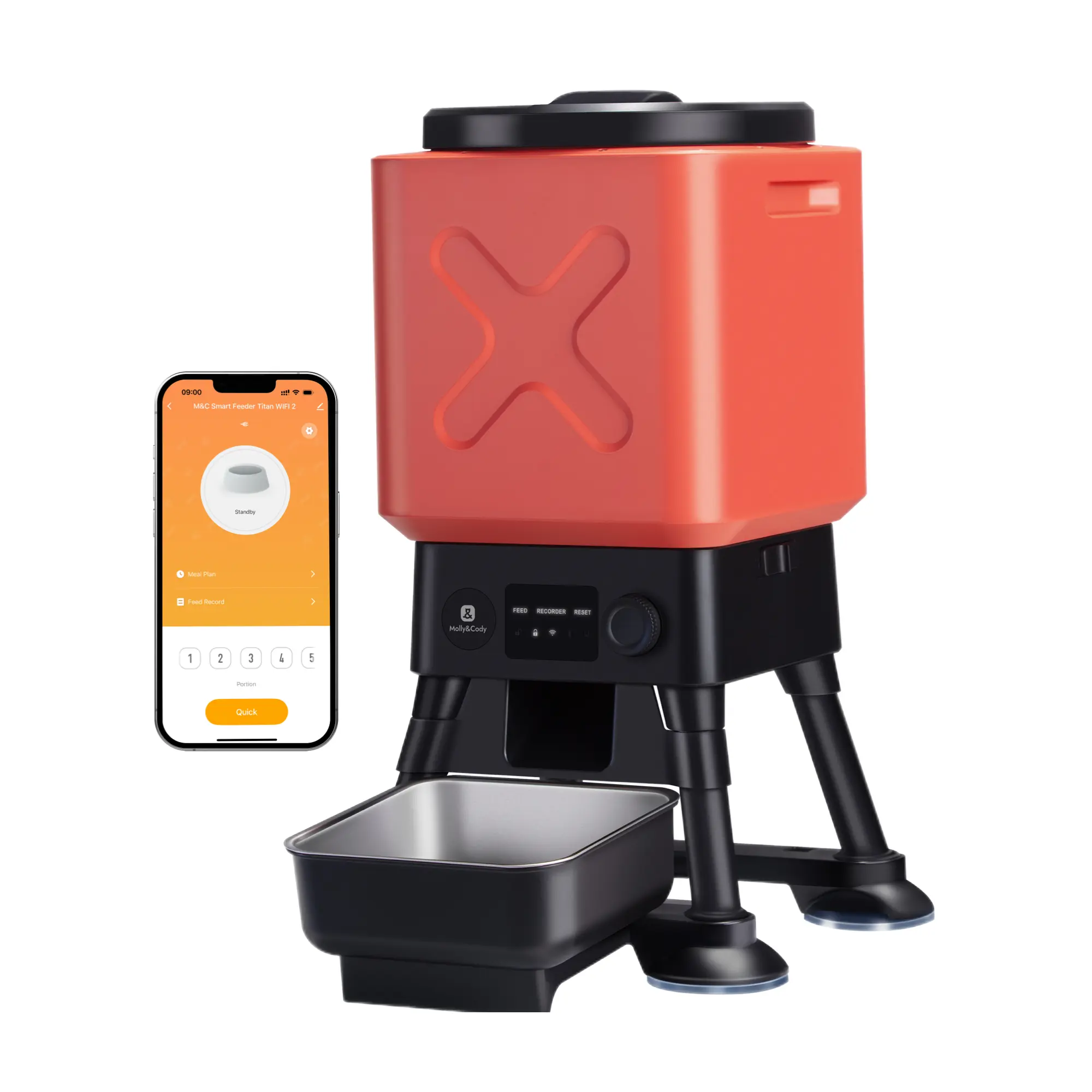 14L Automatic Dog Feeder for Large Breed Extra Large Capacity Anti-Blockage Timed Auto Food Dispenser Dual Power Stainless Steel Bowl Feeding