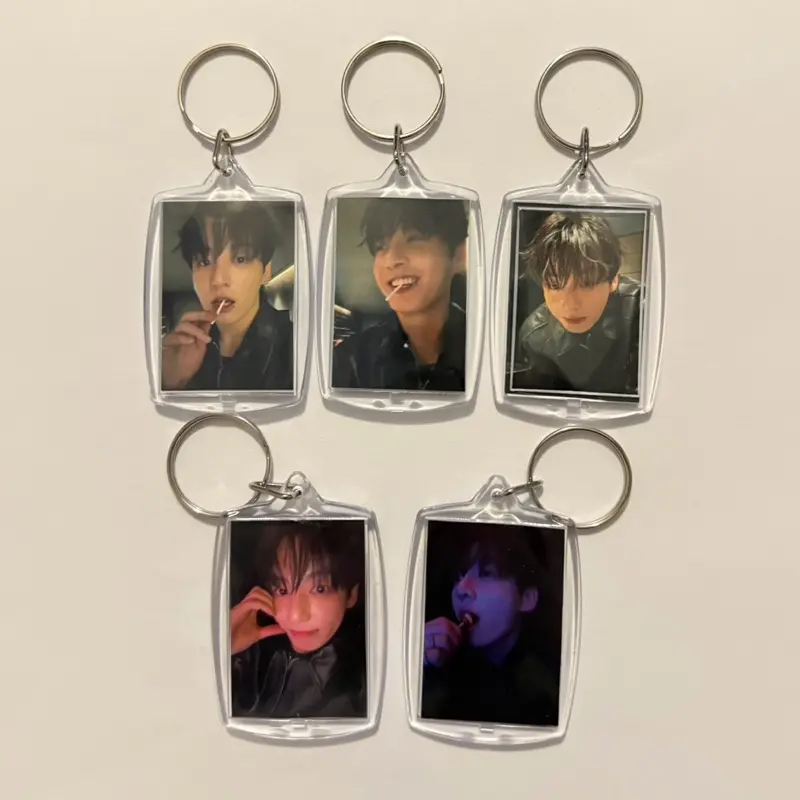 K-Pop Concert Member OT7 Fanmade Merch Photo Deco Accessory Acessories Acrylic Keychain Charm Keyring Bias