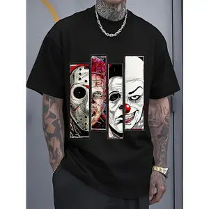 1pc Men'S Graphic T-Shirt UNKNOWN DARKNESS Skull & Bat Wing Print Casual Streetwear Style Perfect For Summer Ideal For Daily Wear, Parties, And Gifts graphic tee zac brown sphere las vegas merch funny t shirt marcus the worm merch funny graphic tee