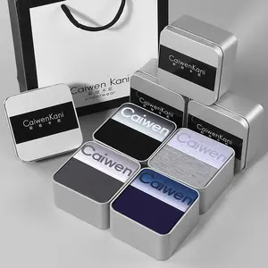 Men's Breathable Cotton Modal Comfort Boxer Briefs with Gradient Design - Valentine's Day Gift Set