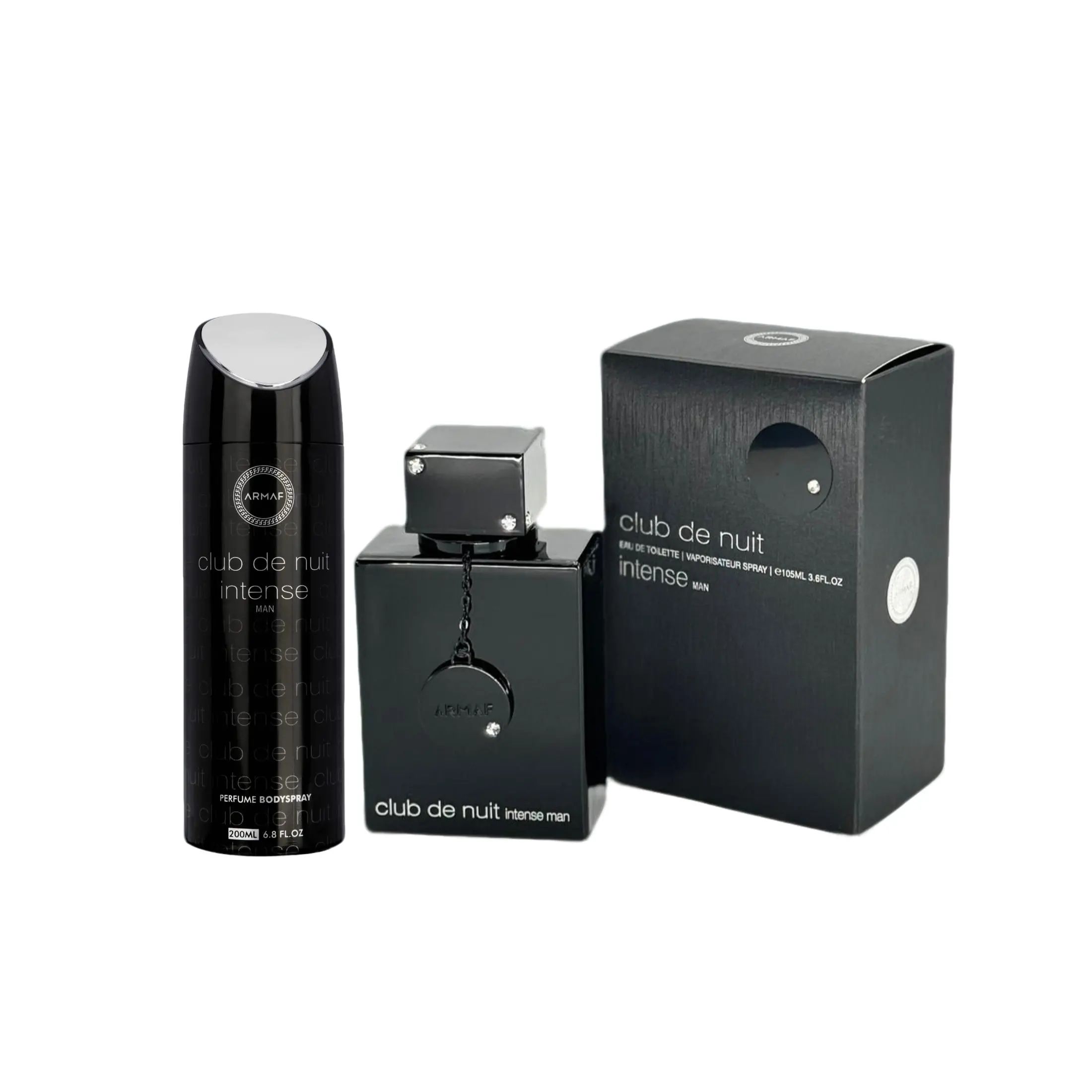 Armaf Club De Nuit Intense Man 2-Piece Gift Set, Multi-Pack with 3.4 oz Eau de Toilette & 6.8 oz Body Spray, Long-Lasting Woody Citrus Fragrance, Fragrance Parfum, Scent Layering, Adults, Amber, Natural, Fresh, 3 To 3.9 Fl Oz