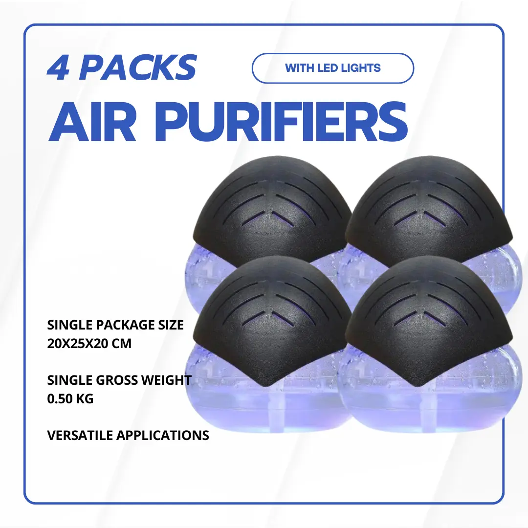 4 Packs Air Purifiers with LED Lights for Bedroom, Humidifier Room Appliances, Water Filter Air Purifier for Home, Aroma Diffuser with LED Lights