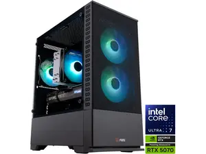 ABS Cyclone Aqua Gaming PC - Windows 11 - Intel Core Ultra 7 265KF - GeForce RTX 5070 - DLSS 4 - AI-Powered Performance - 32GB DDR5 6400 MHz - 2TB M.2 SSD