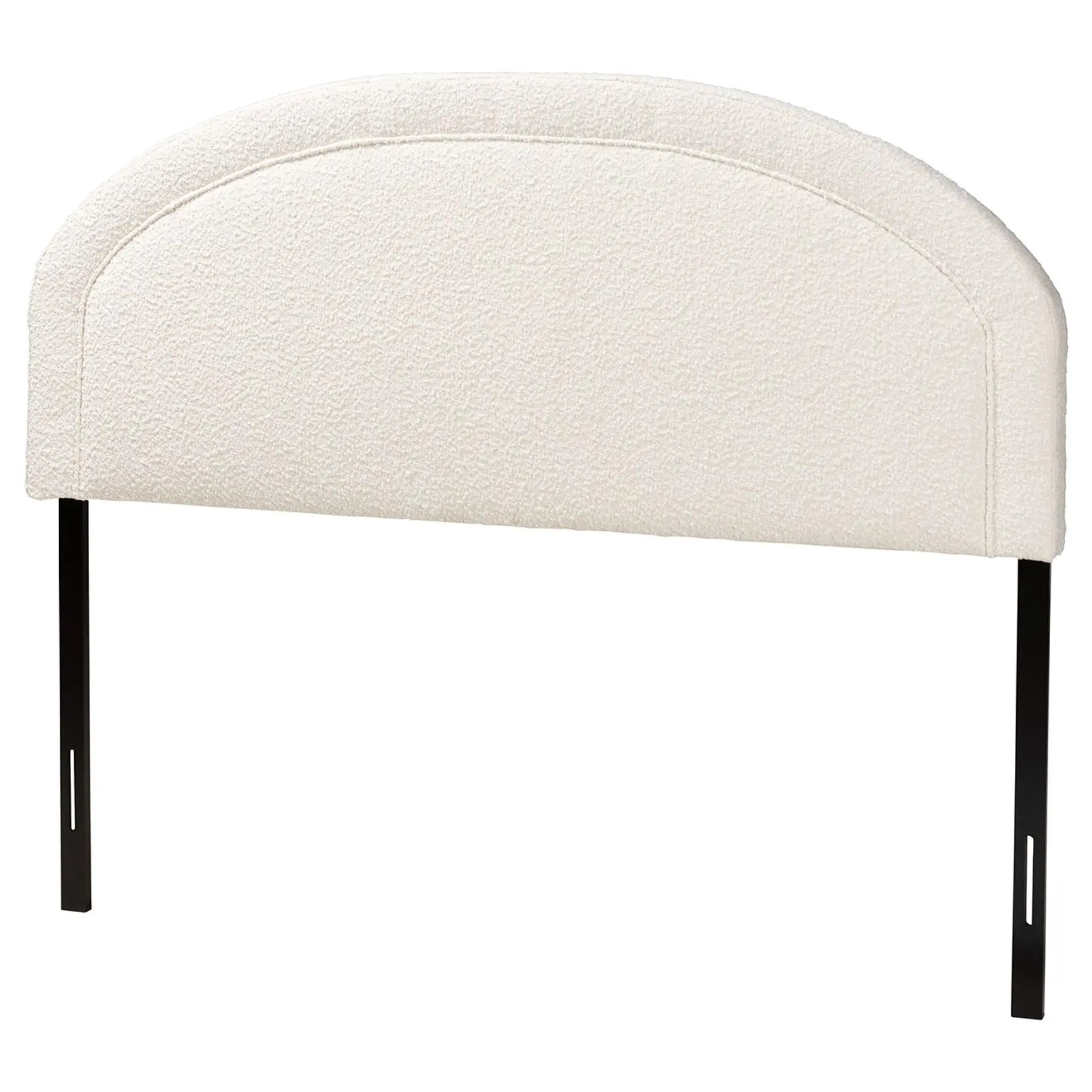 Baxton Studio Fiana Cream Boucle Fabric Queen Headboard