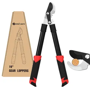 Yesker 19" Loppers Heavy Duty Branch Cutter Sharp Steel Blade Tree Trimmer up to 1" Diameter Cut Capacity Powerful Gear Action Lightweight Bypass Loppers Tools for Tree Trimming Garden Maintenance, Limb Branch Cutter