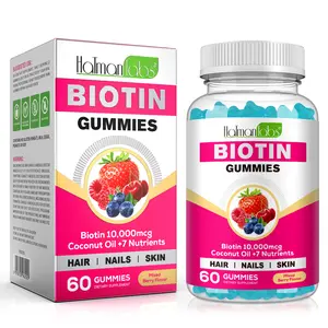 【live】Hatmanlabs Biotin Hair Supplement 10,000 mcg (60 Gummies)