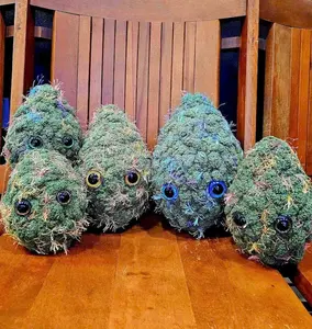 Handmade Crochet Nug Plush – Soft Amigurumi Green Plushie, Cute Mini Toy, Aesthetic Desk Decor, Unique Gift Idea, US Stock