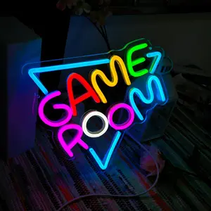 Game Room Neon Sign, RGBIC Neon Lights, 1 Count USB Powered Interface Electronic Lamp, LED Game Neon Sign, Gaming Wall Decor, Decorative Lighting, Best Gamer Gifts for Boys