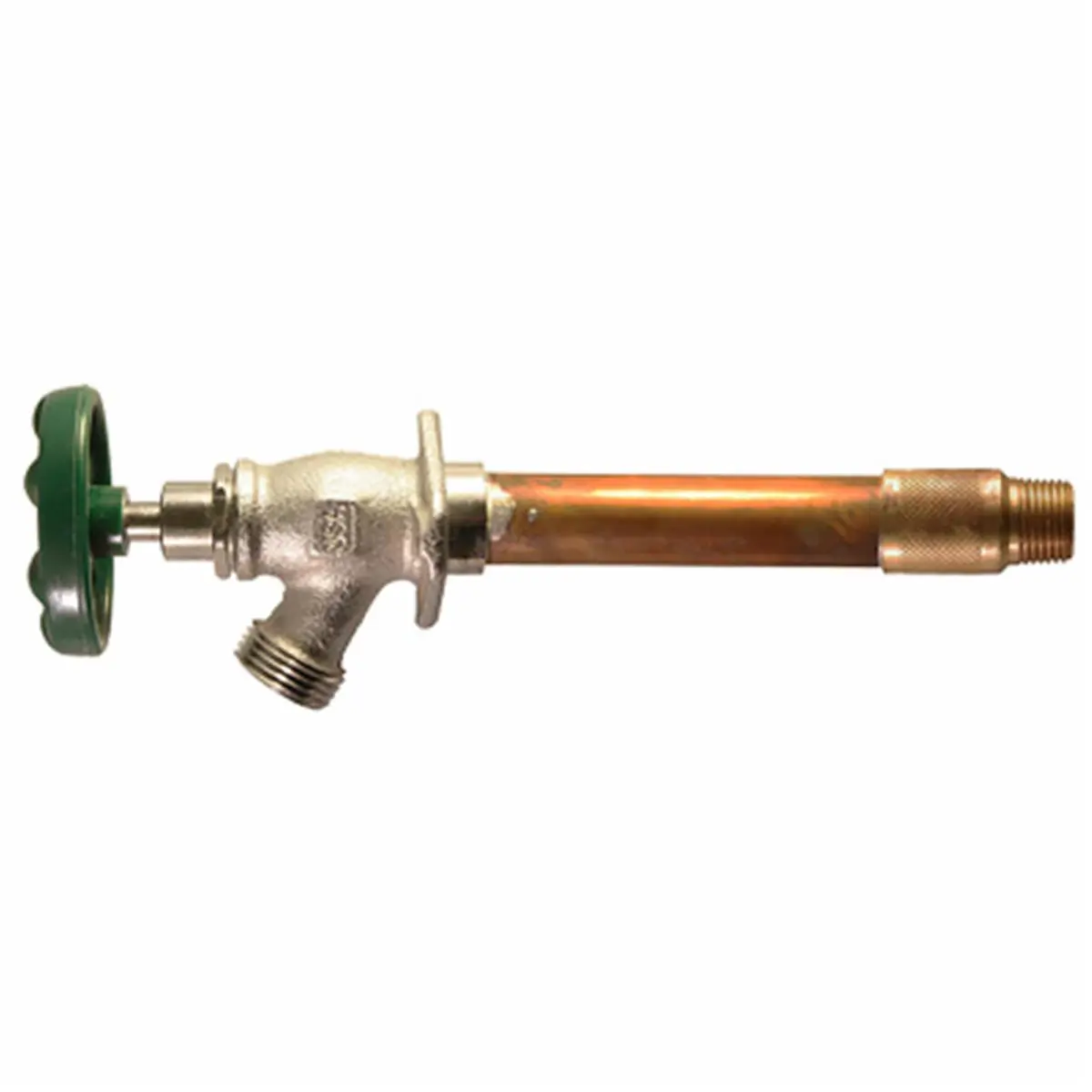 212 MAIN Frost-Free Red Brass Wall Hydrant, Model 456-10LF, 10 in. Threads, 1/2 in. Female Copper Inlet & Male Thread, Ideal for Boating & Water Sports, 1/2 In. Male Pipe Thread