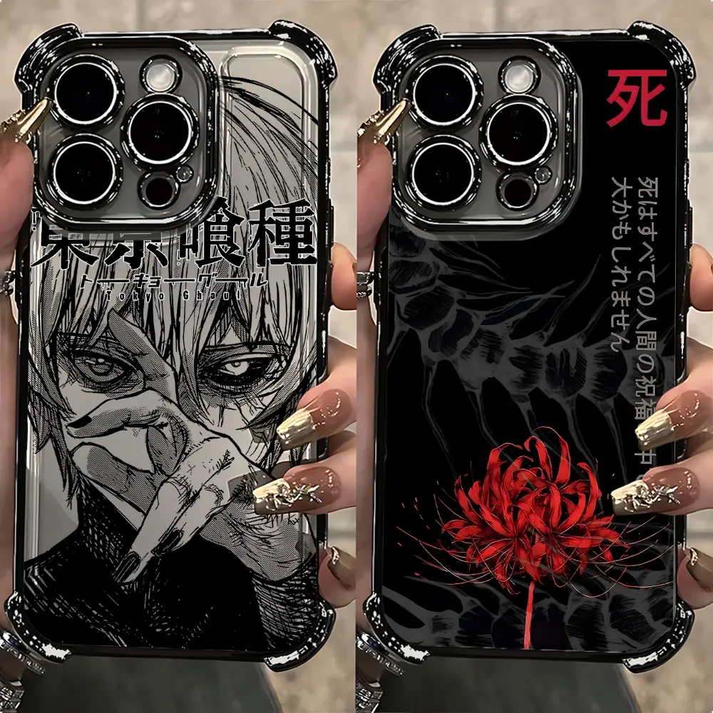 Anime cool Tokyo Ghoul Plating Phone Case For iPhone 17 16 15 14 13 12 11 Air Pro Max Plus Airbag Protective Personalized Casing