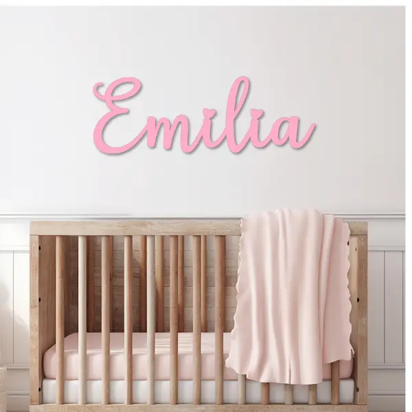 Personalized Baby Name Sign for Nursery – Custom Wooden Nursery Wall Decor – Baby Room Name Plaque – Unique Gift for Baby Shower or Newborn