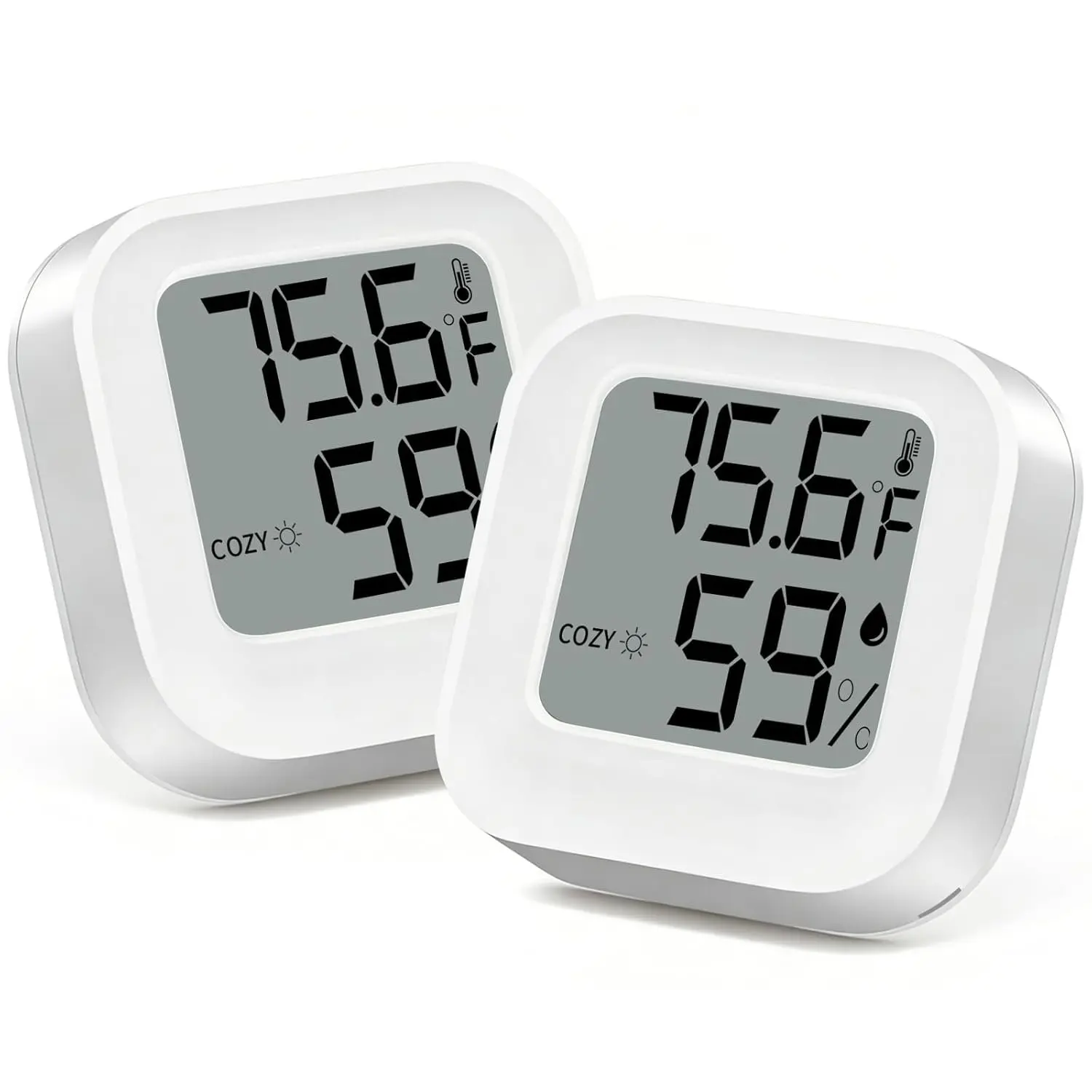 Digital Hygrometer Thermometer for Room Temperature Humidity Meter Indoor Thermometer Accuracy Calibration LCD Temperature Sensor, Bedroom,  Room, Office, Greenhouse, Cellar