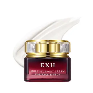 EXH Multi-Support Cream for Face & Neck - Firming Lifting & Brightening Care with Moisture & Hydration for Radiant Skin - Anti-Wrinkle Formula-D