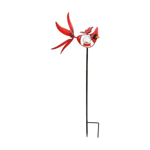 Evergreen 38"H Solar Cardinal Staked Wind Spinner