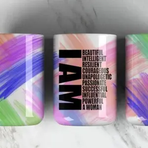 15oz I Am Beautiful Coffee Mug Ceramic Cup