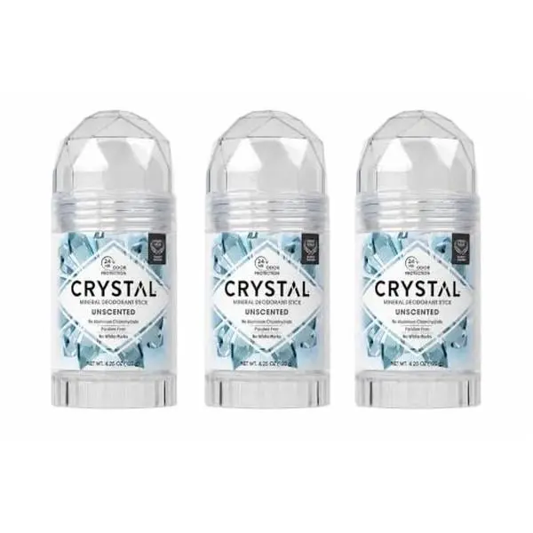 Crystal Mineral Deodorant Stick, Unscented 4.25 oz (Pack of 3)