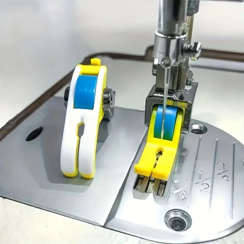 Plastic Roller Flat Car Presser Foot, Teflon Wear-Resistant, Narrow Version, Thick and Thin, Universal Roller Foot, Sewing Accessories