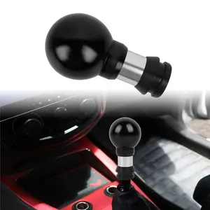 Brand New Universal JDM Black Round Ball Aluminum Automatic Gear Shift Knob Shifter