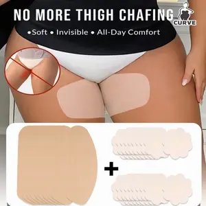 15/30 essential invisible Soft skin pads for outdoor travel, anti friction leg pads, underwear anti irritation invisible tape, various styles, petal stickers on the chest, solid color, Sweat Proof, Sweat Resistant