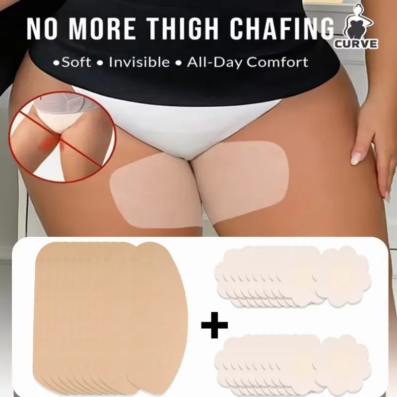 15/30 essential invisible Soft skin pads for outdoor travel, anti friction leg pads, underwear anti irritation non irritant invisible tape, various styles, petal stickers on the chest, solid color, Sweat Proof, Sweat Resistant