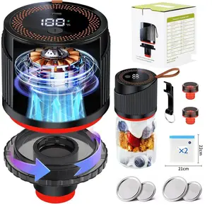 2026 Portable Electric Mason Jar Vacuum Sealer Kit - Wide & Regular Mouth - Vacuum Sealing Machine for Efficient Food Storage - Easy Operation & Firm Seal - 2026 Latest Model