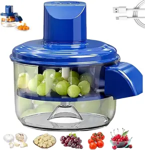 Stainless Steel Automatic Rechargeable USB-Powered Peeler, Compact Electric Fruit & Vegetable Fast Peeling Machine with Detachable Parts, Portable Kitchen Tool for Salad Prep & Picnic Use (Grapes, Cherry Tomatoes, Garlic Compatible)