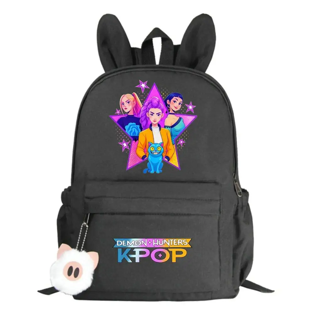 KPop Demon Hunters Backpack Anime Kawaii Knapsack Teenager Cartoon Boy Girl School Bag Book Bag Rucksack School Supplies Gift