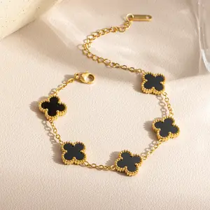 Lucky clover Bracelet 18k Gold Finish & Timeless Style