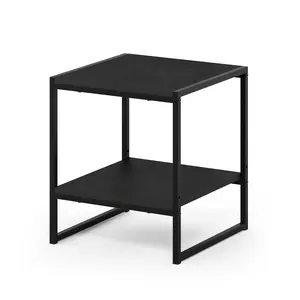 CAMNUS Americano 2-Tier End Table - Durable Minimal Indoor Side Table with Metal Frame, Open Shelf Storage, Ideal for Bedrooms and Small Spaces, 2-Tier End Tables, Durable End Tables