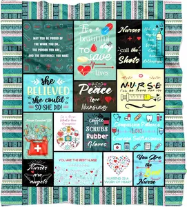 Nurse Gifts for Women Female Throw Blanket 60"x50" - Super Soft Nurse Blanket for Women - Great Christmas Birthday Gifts for Nurses Graduation Retirement and Nurses Week Gifts